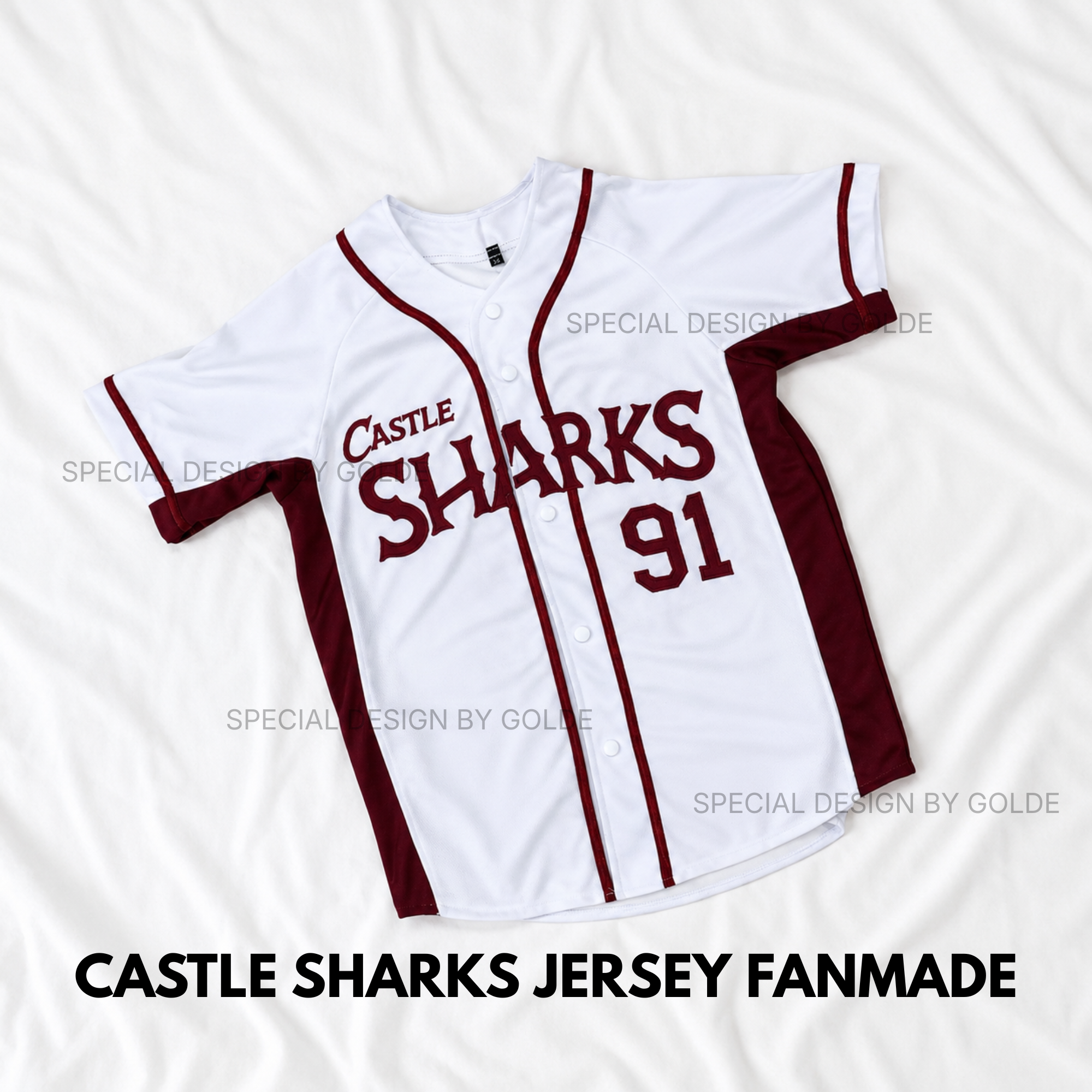 Castle Sharks Fanmade Baseball T-shirt